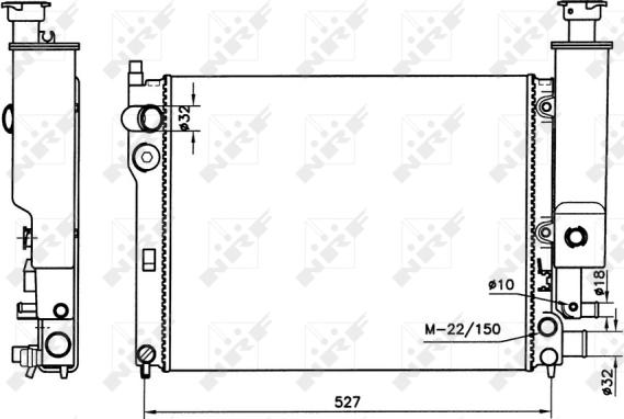 NRF 58776 - Радіатор, охолодження двигуна autocars.com.ua