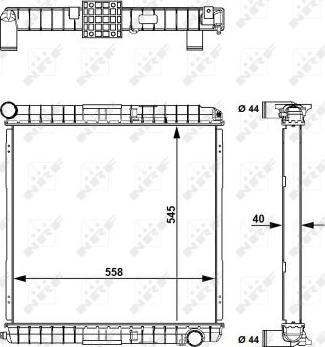 NRF 58827 - Радіатор, охолодження двигуна autocars.com.ua