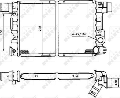 NRF 58844 - Радіатор, охолодження двигуна autocars.com.ua