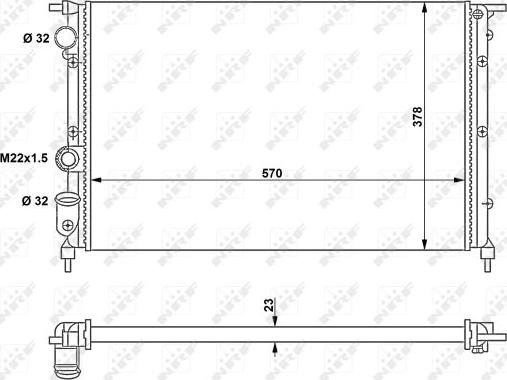 NRF 58852 - Радиатор, охлаждение двигателя autodnr.net