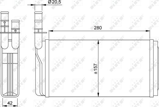 NRF 58931 - Теплообмінник, опалення салону autocars.com.ua