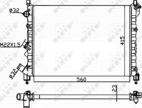 NRF 58943A - Радіатор, охолодження двигуна autocars.com.ua