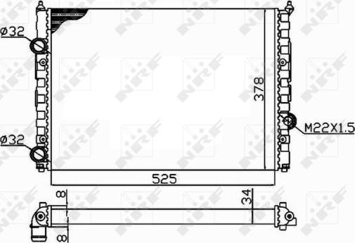 NRF 58947 - Радиатор, охлаждение двигателя autodnr.net