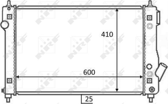 NRF 59054 - Радіатор, охолодження двигуна autocars.com.ua