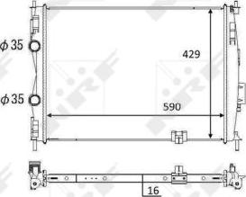 NRF 59061 - Радиатор, охлаждение двигателя avtokuzovplus.com.ua