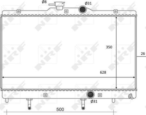 NRF 59078 - Радіатор, охолодження двигуна autocars.com.ua