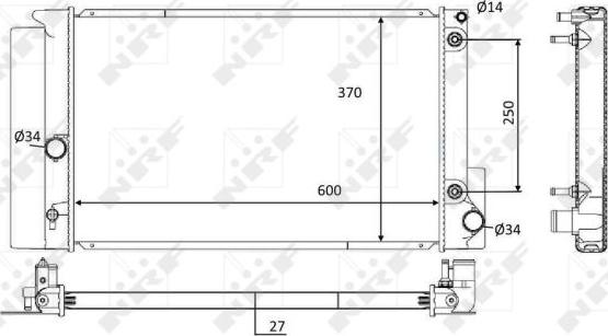 NRF 59115 - Радіатор, охолодження двигуна autocars.com.ua