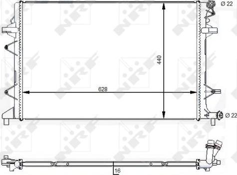 NRF 59118 - Радіатор ОЖ основний autocars.com.ua