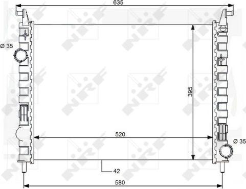 NRF 59120 - Радіатор, охолодження двигуна autocars.com.ua