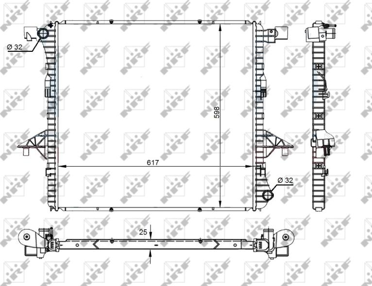 NRF 59145A - Радіатор, охолодження двигуна autocars.com.ua