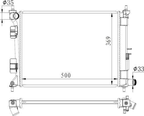 NRF 59263 - Радиатор, охлаждение двигателя avtokuzovplus.com.ua