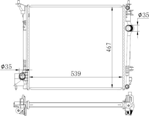 NRF 59271 - Радіатор, охолодження двигуна autocars.com.ua