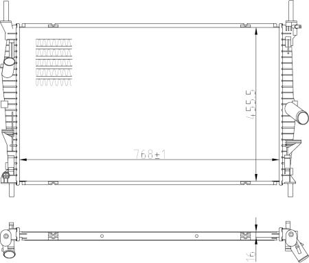 NRF 59293 - Радиатор, охлаждение двигателя avtokuzovplus.com.ua