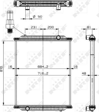 NRF 599563X - Радиатор, охлаждение двигателя avtokuzovplus.com.ua