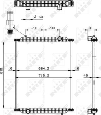 NRF 599563 - Радиатор, охлаждение двигателя avtokuzovplus.com.ua