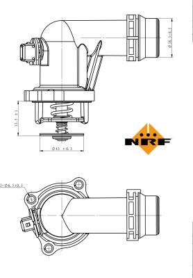 NRF 725001 - Термостат, охлаждающая жидкость avtokuzovplus.com.ua