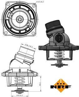 NRF 725002 - Термостат, охлаждающая жидкость avtokuzovplus.com.ua