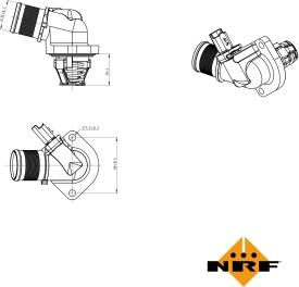 NRF 725015 - Термостат, охолоджуюча рідина autocars.com.ua