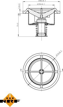 NRF 725017 - Термостат, охлаждающая жидкость avtokuzovplus.com.ua