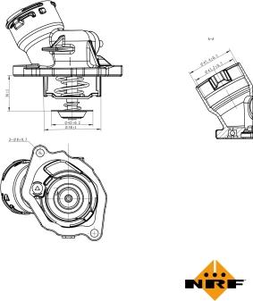 NRF 725023 - Термостат, охлаждающая жидкость avtokuzovplus.com.ua