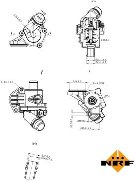 NRF 725028 - Термостат, охлаждающая жидкость avtokuzovplus.com.ua