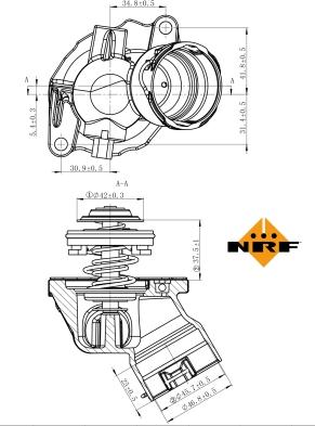 NRF 725032 - Термостат, охолоджуюча рідина autocars.com.ua