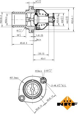 NRF 725035 - Термостат, охолоджуюча рідина autocars.com.ua