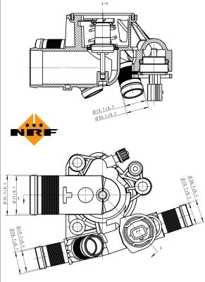 NRF 725045 - Термостат, охолоджуюча рідина autocars.com.ua
