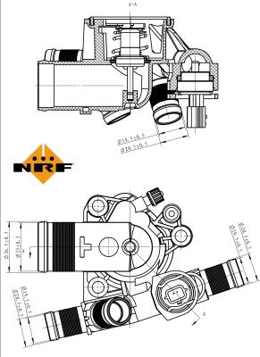 NRF 725045 - Термостат, охлаждающая жидкость avtokuzovplus.com.ua