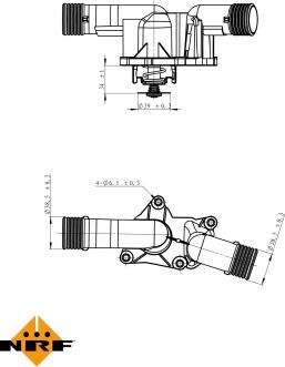 NRF 725050 - Термостат, охолоджуюча рідина autocars.com.ua