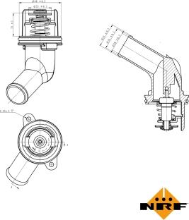 NRF 725055 - Термостат, охлаждающая жидкость avtokuzovplus.com.ua