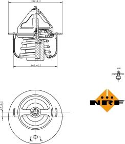 NRF 725057 - Термостат, охлаждающая жидкость avtokuzovplus.com.ua