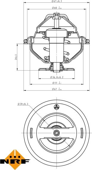 NRF 725063 - Термостат, охолоджуюча рідина autocars.com.ua