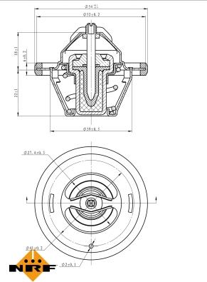 NRF 725064 - Термостат Mazda-Nissan-Subaru autocars.com.ua