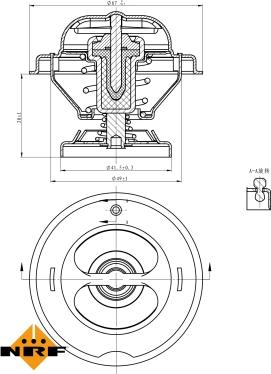 NRF 725068 - Термостат autocars.com.ua