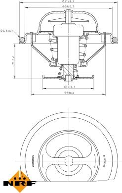 NRF 725086 - Термостат, охлаждающая жидкость avtokuzovplus.com.ua