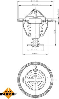 NRF 725088 - Термостат, охлаждающая жидкость avtokuzovplus.com.ua