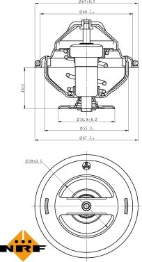 NRF 725098 - Термостат, охлаждающая жидкость avtokuzovplus.com.ua