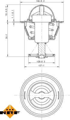 NRF 725109 - Термостат, охолоджуюча рідина autocars.com.ua