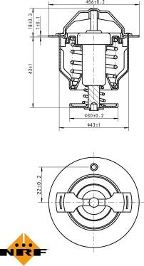 NRF 725119 - Термостат, охолоджуюча рідина autocars.com.ua