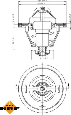 NRF 725125 - Термостат, охлаждающая жидкость avtokuzovplus.com.ua