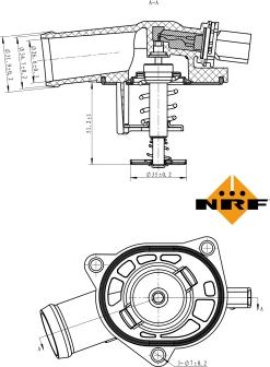 NRF 725130 - Термостат, охлаждающая жидкость autodnr.net