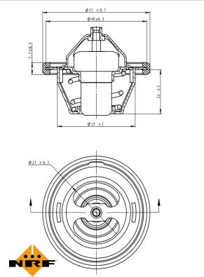 NRF 725149 - Термостат, охлаждающая жидкость avtokuzovplus.com.ua