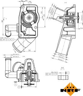 NRF 725157 - Термостат, охолоджуюча рідина autocars.com.ua