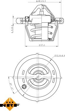 NRF 725159 - Термостат autocars.com.ua