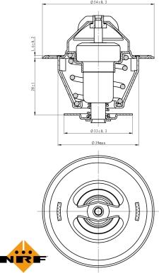 NRF 725161 - Термостат, охлаждающая жидкость avtokuzovplus.com.ua