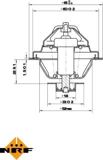 NRF 725162 - Термостат, охолоджуюча рідина autocars.com.ua