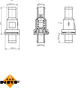 NRF 725166 - Термостат, охлаждающая жидкость avtokuzovplus.com.ua