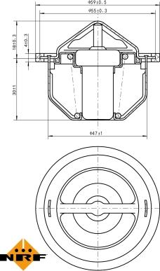 NRF 725168 - Термостат, охолоджуюча рідина autocars.com.ua