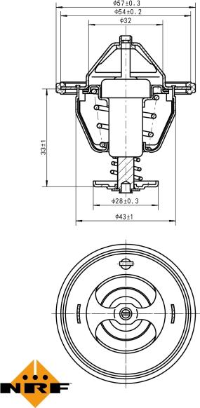 NRF 725174 - Термостат, охолоджуюча рідина autocars.com.ua